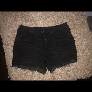 High rise black shorts